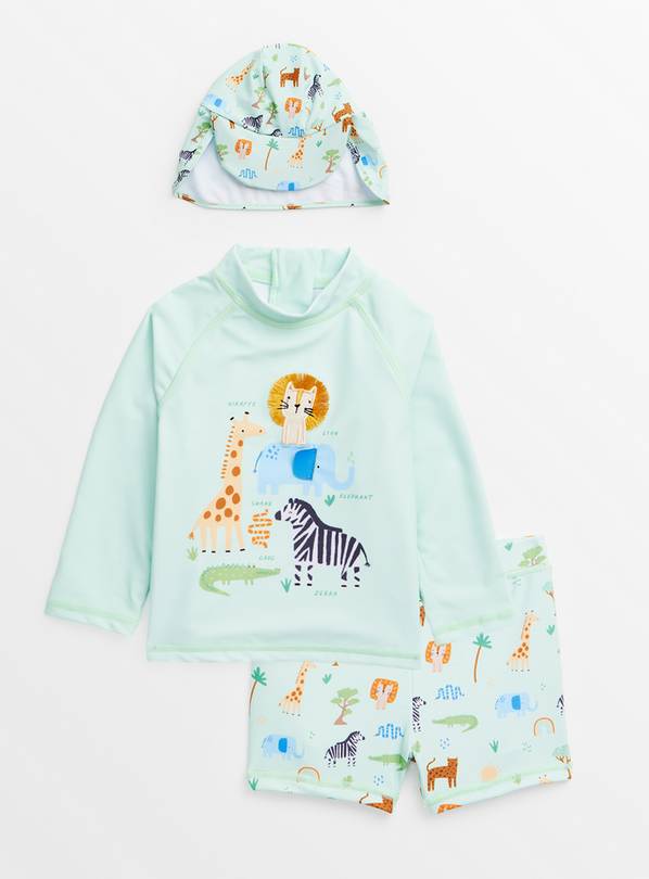 Buy Safari Print Rash Vest, Hat & Swim Shorts 1824 months Outfits